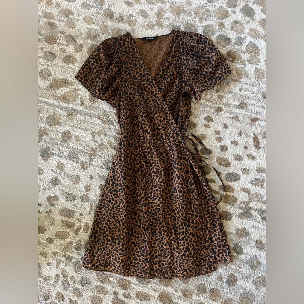 Madewell Cheetah Wrap Dress